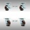 Service Caster 4 Inch SS Polyurethane Caster Set with Roller Bearings 4 Swivel Lock 2 Brake SCC SCC-SS30S420-PPUR-TLB-BSL-2-BSL-2 - alternate 1